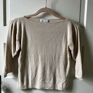 VINTAGE 90’s Cream 3/4 Sleeve Top
